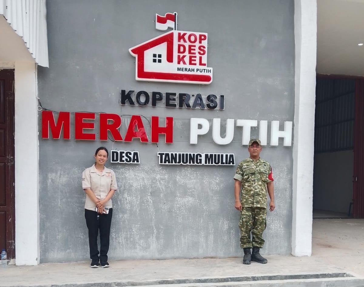 Dukung Koperasi Desa, Babinsa Tanjung Mulia Sambut Manajer Koperasi Desa Merah Putih Tanjung Mulia dengan hangat
